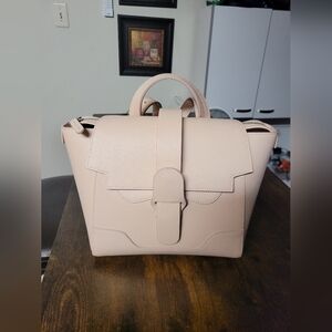 Senreve Mini Maestra In Pebble Leather.   Color: Blush